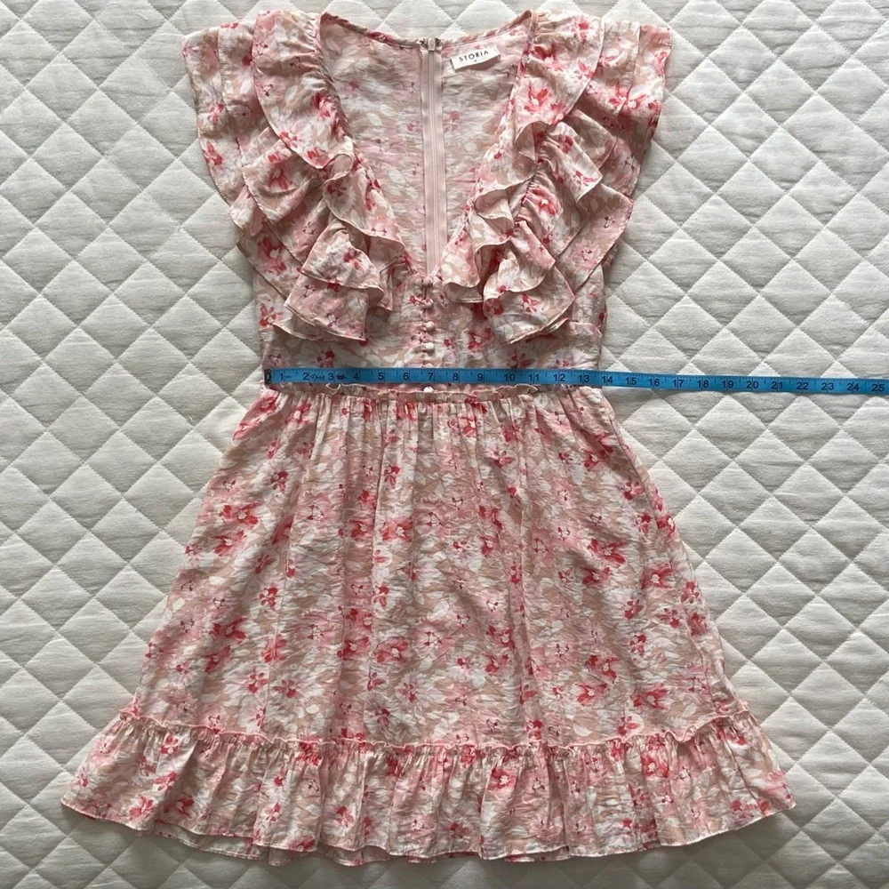 🌸 Storia, Prosecco Rosé Ruffled Mini Dress - Picture 15 of 16